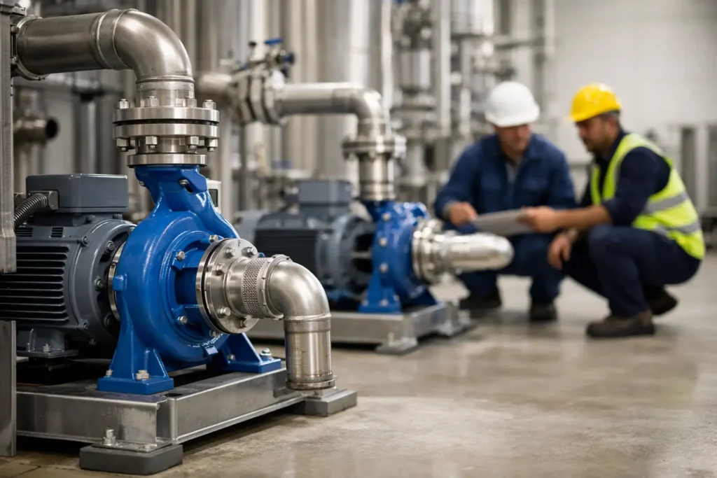 Instalación de motobombas industriales bien hecha