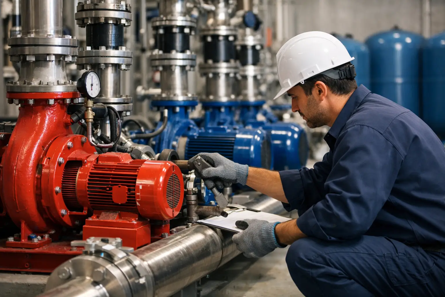 Mantenimiento de cuartos de bombas bien hecho